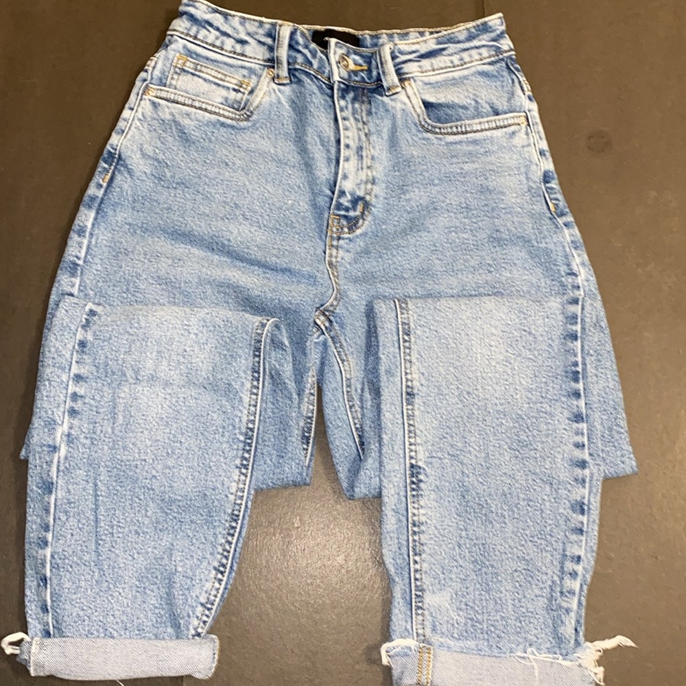 Vero Moda Denim 25/32 High Rise Crop Ankle Washout Distress Jeans - Picture 5 of 14